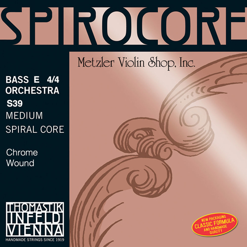 SPIROCORE chrome-wound Bass E string, 3/4 orchestra, by Thomastik-Infeld