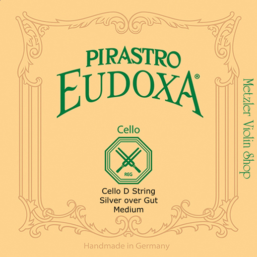 EUDOXA cello D string, silver/aluminum on gut
