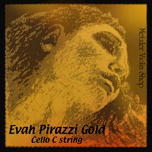 EVAH PIRAZZI GOLD cello C string, tungsten on rope core | Metzler Violins
